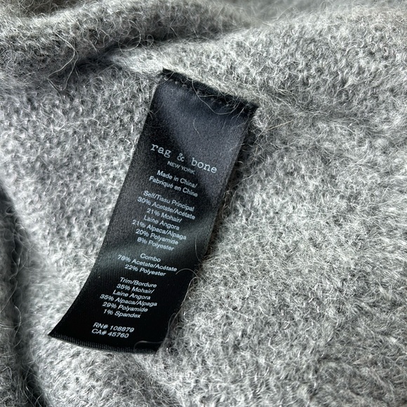 RAG & BONE Women's Gray Blaze
Metallic Net Sweater, Size Small - Picture 4 of 7